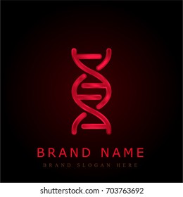 Dna red chromium metallic logo