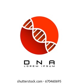dna red  sign logo emblem icon 