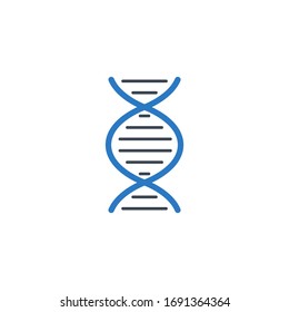 DNA related vector glyph icon. Isolated on white background. Vector illustration.