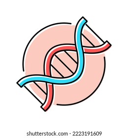 vector de icono de color de investigación de adn. signo de investigación del adn. ilustración de símbolo aislado
