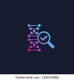 dna research and genetics vector icon