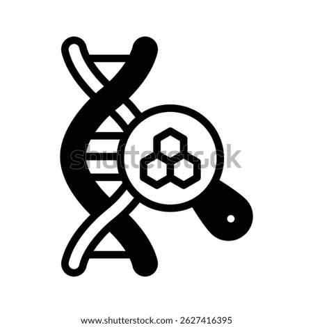 Dna research icon designed in glyph style