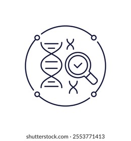 dna research icon in line style
