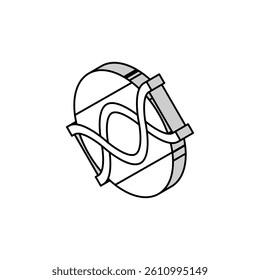 dna research isometric icon vector. dna research sign. isolated symbol illustration