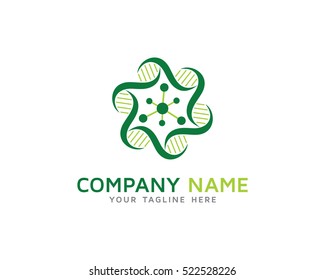DNA Research Logo Design Template