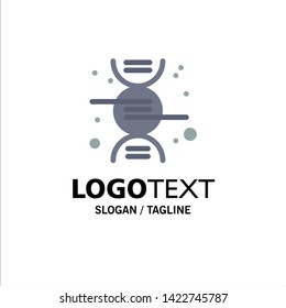 DNA, Research, Science Business Logo Template. Flat Color