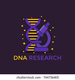 dna research vector icon