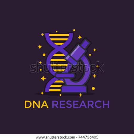 dna research vector icon