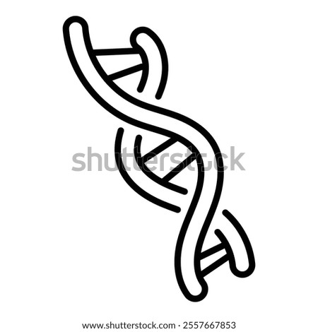 DNA round line vector icon with editable stroke, representing genetics, genetic information, biological science, molecular biology, and DNA structure