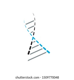 Dna science graphic design template vector isolated
