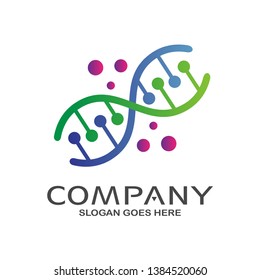 Dna Science and Medical Logo Vector