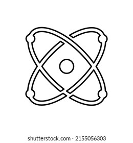 Dna, science, physics icon. Outline vector art.