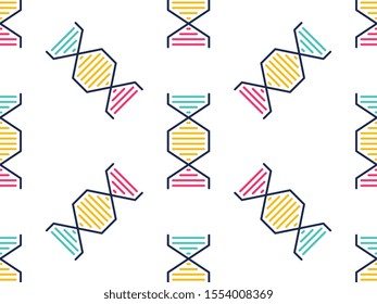 DNA seamless pattern design, Repeat textile design. Fabric print.