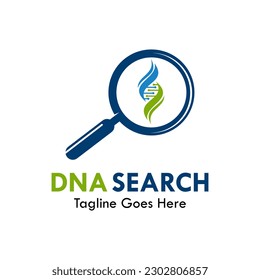 DNA search design logo template illustration