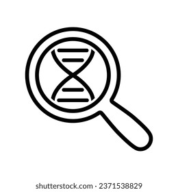 dna search icon vector genetic sign