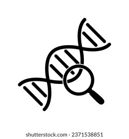 dna search icon vector genetic sign