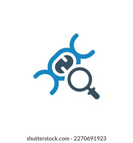 dna search icon vector illustration
