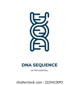 Dna sequence icon. Linear vector illustration from in the hospital collection. Outline dna sequence icon vector. Thin line symbol for use on web and mobile apps, logo, print media.