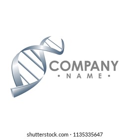 DNA sequence light 3d flat vector illustration art. Educational logo medicine center healthcare