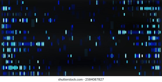 Dna sequence map. Genetic pattern background with medical genome research visualization. Abstract lab analytics with x and y architecture for infographic. Forensic laboratory illustration with glitch