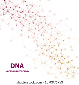 DNA sequence shiny vector background. Science. Vector eps10.