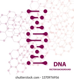 DNA sequence shiny vector background. Science. Vector eps10.