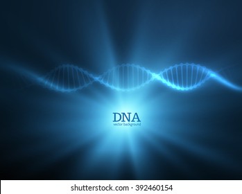 DNA Sequence Shiny Vector Background. Science. Vector Eps10.
