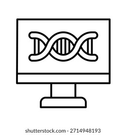 DNA Sequencer Gliederungssymbol, Vektorgrafik