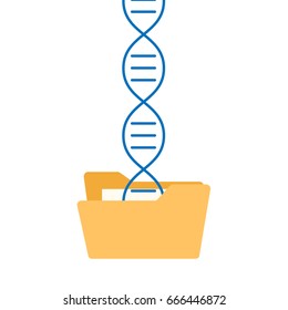 Dna sequencing concept. Stock vector illustration of genome information reading and saving. Medicine and biology series