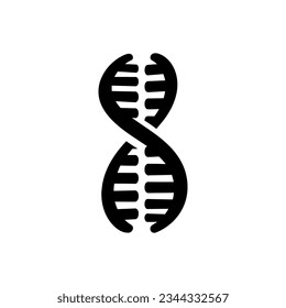 DNA sequencing icon on white background