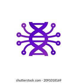 DNA Sequencing Icon, Vector Logo