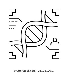 dna sequencing line icon vector. dna sequencing sign. isolated contour symbol black illustration