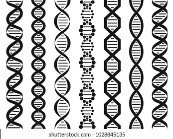 DNA set, seamless pattern, seamless lines Vector illustratiion