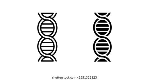 Dna set. Symbol isolated white background. vector illustration. color editable.