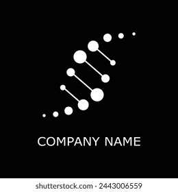 DNA shaped business logo vector