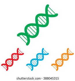 The dna sign. Colorfull set