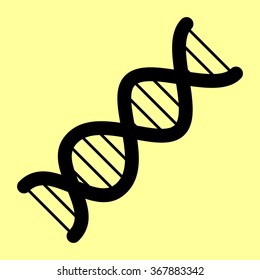 The dna sign. Flat style icon vector illustration.
