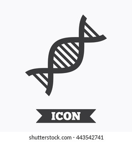 DNA sign icon. Deoxyribonucleic acid symbol. Graphic design element. Flat dna symbol on white background. Vector