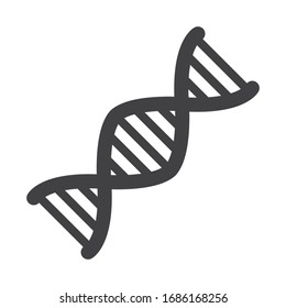 DNA Sign. DNA icon isolate on white background drawing by illustration