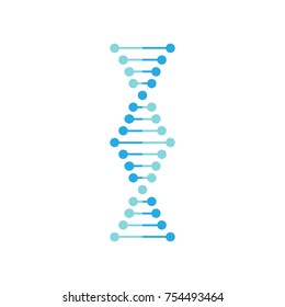 DNA simbol in flat style, on white background