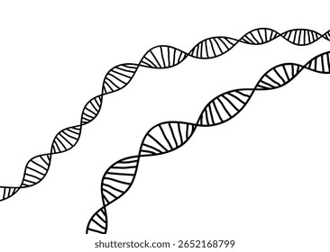 DNA linha preta simples, design moderno