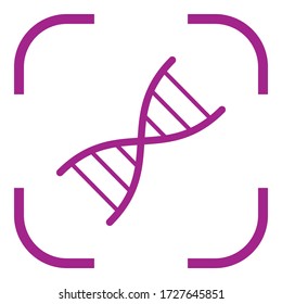 Icono simple de ADN. Diseño plano