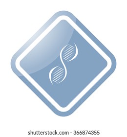 DNA simple icon on colorful background