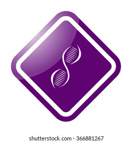 DNA simple icon on colorful background
