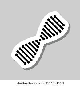 DNA simple icon vector. Flat desing. Sticker with shadow on gray background.ai