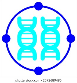 Dna Simple Icon Vector Illustration Concept