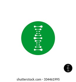 DNA simple science logo with metaball style elements
