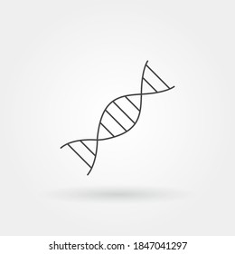 dna single isolated icon with modern line or outline style