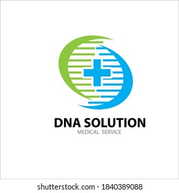 dna solution logo designs for medical service