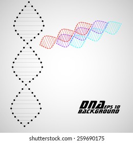 Dna spiral. Abstract background. Vector illustration. Eps10